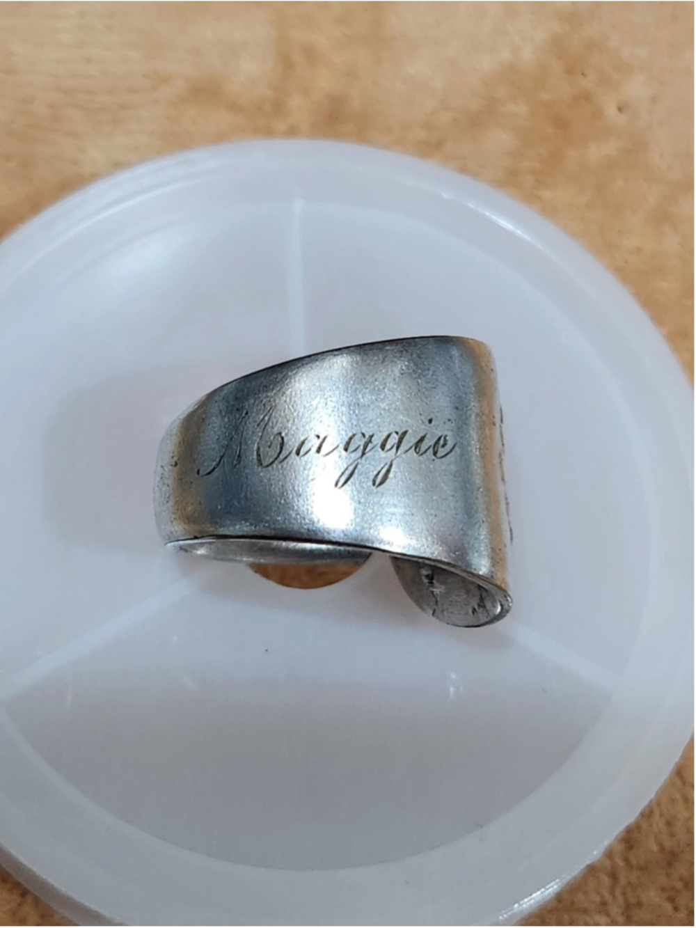 Silver Plated Maggie Ring Size 10 Silverwear Jewelry